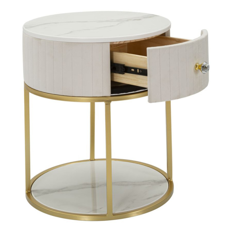 Comodino Montpellier Crema cm ø 42x48