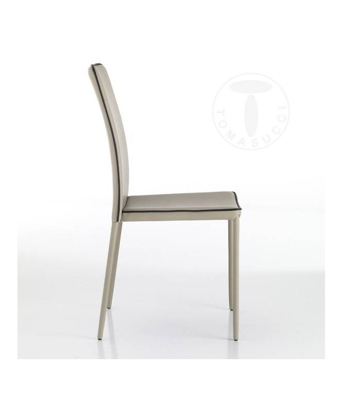 Sedia in pelle sintetica Kable - set da 4 tortora