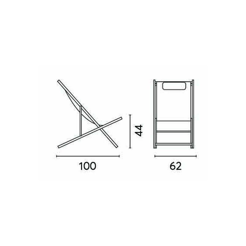 Set di 2 Sdraio Mare Professionale Alluminio E Textilene Sabbia Moia