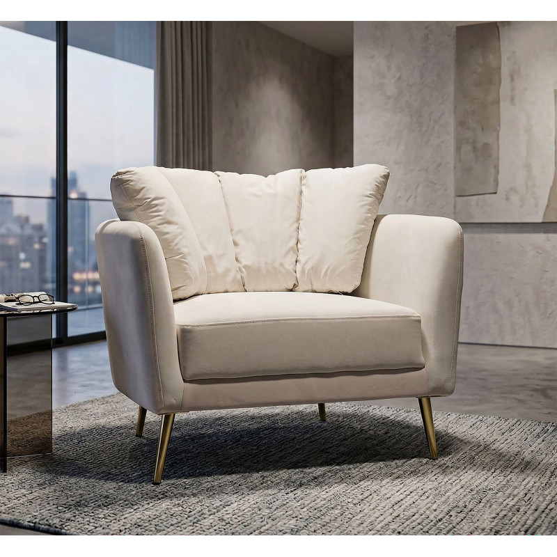 Poltrona Kiev Crema cm 88x77x74