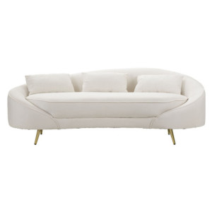 Zoom Divano 3 Posti Oslo Con Cuscini Crema cm 185x84x68