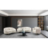 Divano 3 Posti Oslo Con Cuscini Crema cm 185x84x68