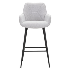 Zoom Sgabello Bar Grey Set 2 Pz cm 55x55x109