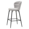 Sgabello Bar Losanna Grigio Set 2 Pz cm 52x59x108
