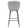 Sgabello Bar Losanna Grigio Set 2 Pz cm 52x59x108