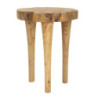 Sgabello Kursi In Teak Riciclato cm ø 35x45 (pezzi Unici - Non Ripiani In Serie)