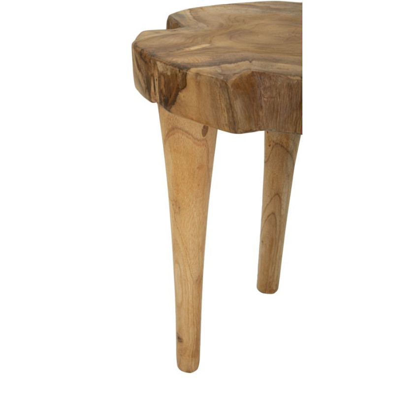 Sgabello Kursi In Teak Riciclato cm ø 35x45 (pezzi Unici - Non Ripiani In Serie)