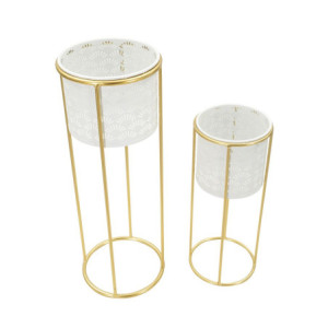 Zoom Porta Vasi Whity Coppia cm ø 17x46-14x34