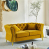 Divano Emy Senape Con Cuscini cm 162x83x76