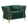Poltrona Emy Verde Con Cuscino cm 104x83x76