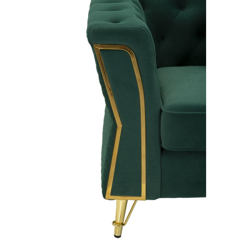 Poltrona Emy Verde Con Cuscino cm 104x83x76