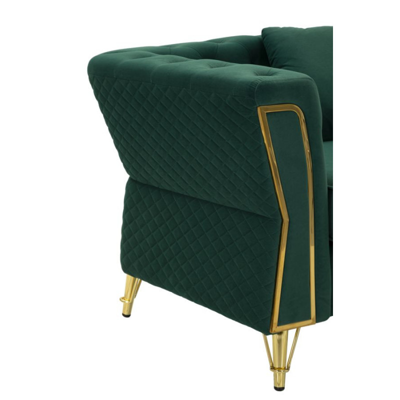 Poltrona Emy Verde Con Cuscino cm 104x83x76