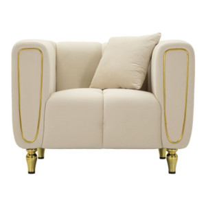Zoom Poltrona Alma Crema Con Cuscino cm 97x81x71