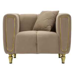 Zoom Poltrona Alma Grigio Con Cuscino cm 97x81x71