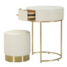 Comodino/toletta Con Puff Sharon cm ø 52x70 - ø 36x39
