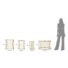 Tavolinetti Noah Gold Set 4 Pz cm ø 70x45-47x54,5-36x50-28x45