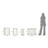 Tavolinetti Noah Silver Set 4 Pz cm ø 70x45-47x54,5-36x50-28x45