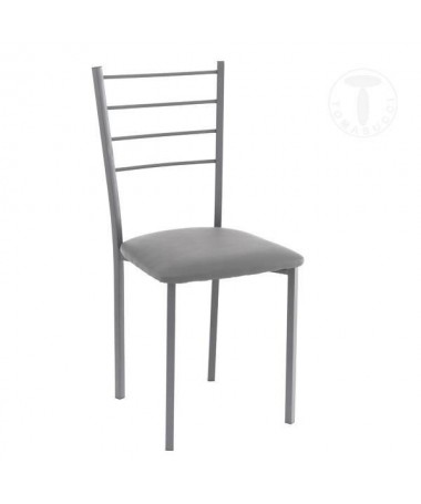 Sedia Just in pelle sintetica- set da 4 grigio