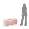 Panca Softy Rosa cm 90x45x45