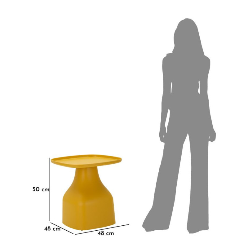 Tavolinetto Gea Giallo cm 48x48x50