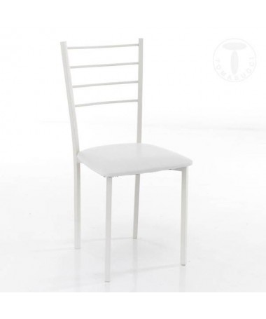 Sedia Just in pelle sintetica- set da 4 bianco