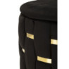 Puff Con Contenitore Shanty Nero Set 2 Pz cm ø 37x42-28x35