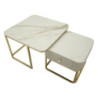 Tavoli Da Caffe' Beauty Coppia cm 70x70x48-50x50x43,5