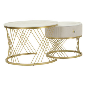 Tavoli Da Caffe' Votix Coppia cm ø 70x48-50x43,5