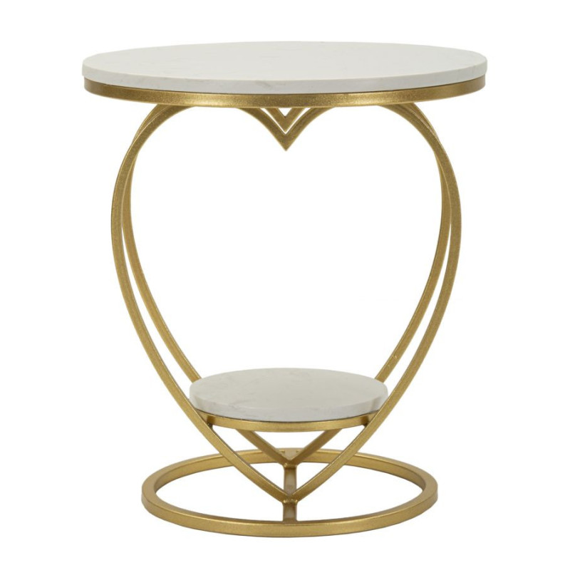 Tavolinetto Heart Oro cm ø 40x45,5