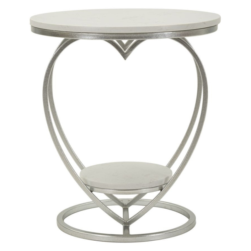 Tavolinetto Heart Argento cm ø 40x45,5