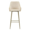 Sgabello Bar Alaska -a- Crema Set 2 Pz cm 52x46x111 (altezza Seduta cm 78)