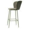 Sgabello Bar Alaska -b- Verde Set 2 Pz cm 55x58x106 (altezza Seduta cm 77)