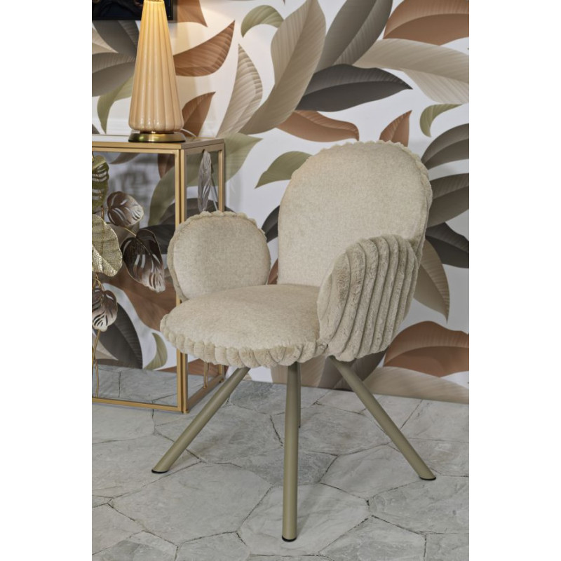 Sedia Stoccolma -b-crema Set 2 Pz cm 64x68x83 (altezza Seduta cm 45)