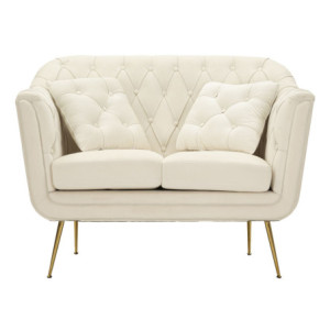 Zoom Divanetto Budapest Crema Con Cuscini cm 130x83x91