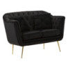 Divanetto Budapest Nero Con Cuscini cm 130x83x91