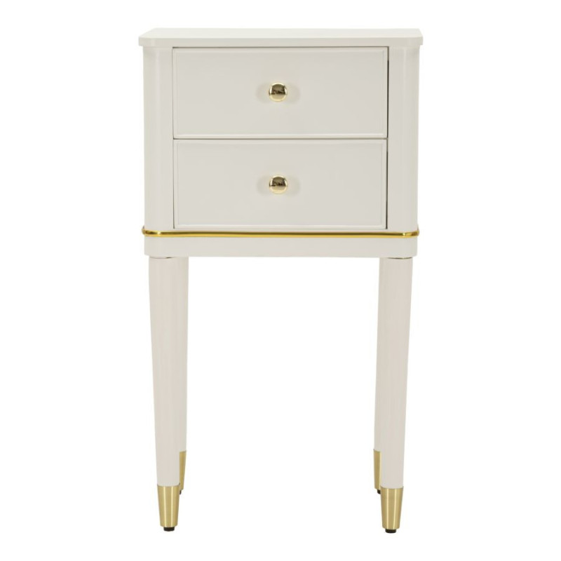 Comodino Camille Bianco cm 40x30x71