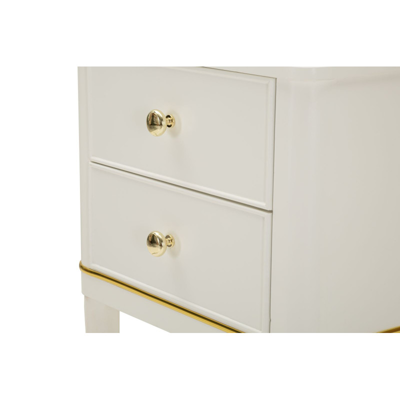 Comodino Camille Bianco cm 40x30x71