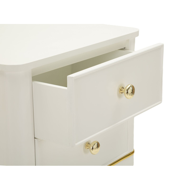 Comodino Camille Bianco cm 40x30x71