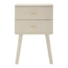 Comodino 2 Cassetti Shy cm 34x37,5x59