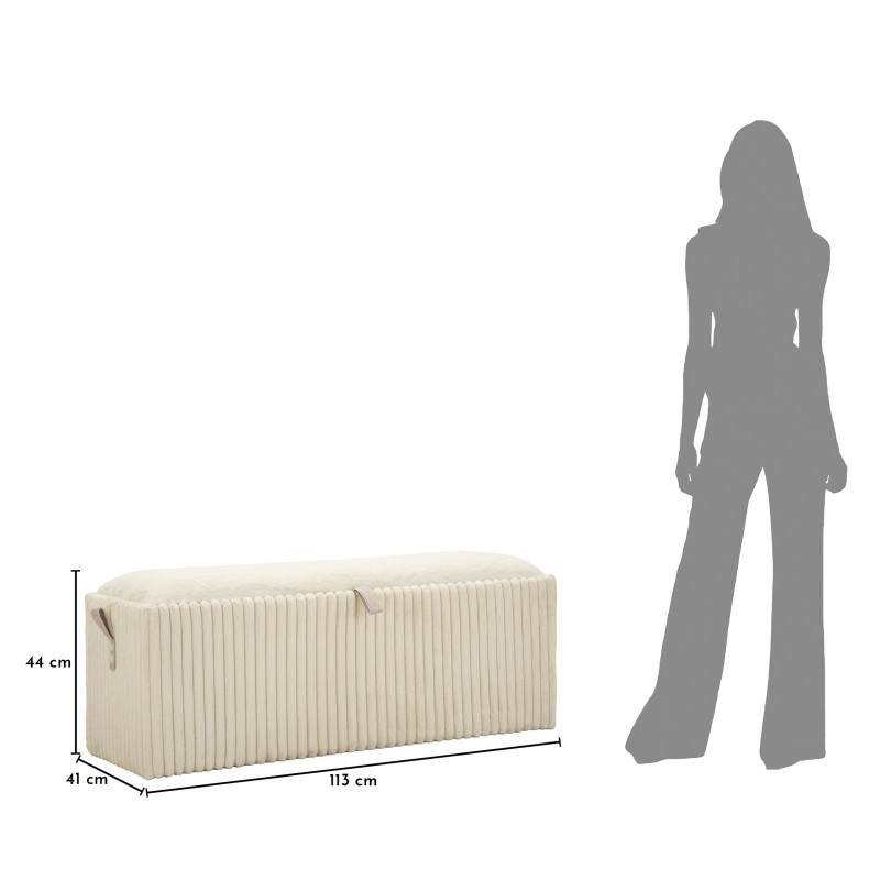 Panca Con Contenitore Goteborg cm 113x41x44