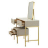 Toletta Luxury Con Specchio E Sgabello cm 120x45x75-50x4x60-50x40x45