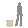 Puff Con Contenitore London Crema cm ø 46,5x44