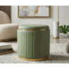 Puff Con Contenitore London Verde cm ø 46,5x44