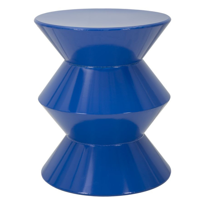 Tavolinetto In Metallo Zag Blu cm ø 37,5x45