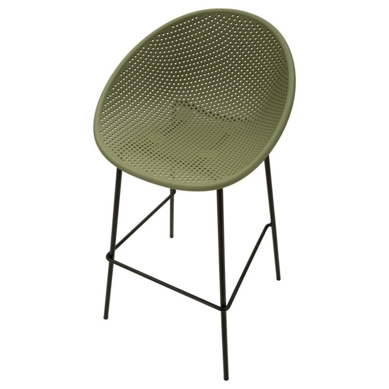 Sgabello Bar Ibiza Verde Set 2 Pz cm 50x50x98 (altezza Seduta cm 75)