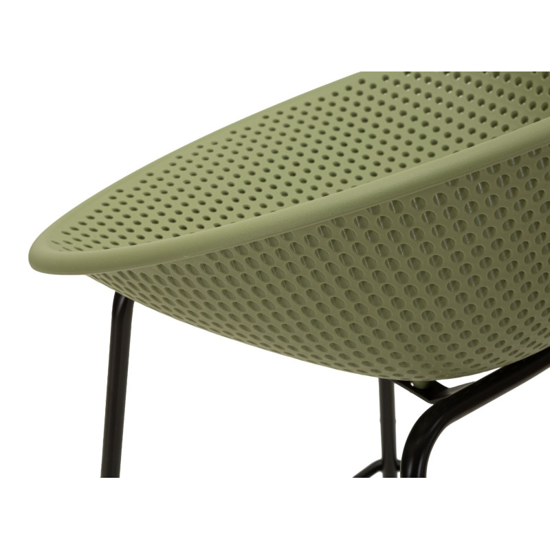 Sgabello Bar Ibiza Verde Set 2 Pz cm 50x50x98 (altezza Seduta cm 75)