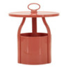 Tavolinetto Porta Giornali Iris Rosso cm ø 44x43
