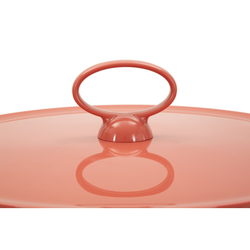 Tavolinetto Porta Giornali Iris Rosso cm ø 44x43
