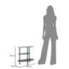 Comodino Saturno Ottanio cm 49,5x27,5x49,5