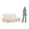 Divano/letto Faster Bianco cm 150x100x80 (compresso-misura Letto Cm213x150x18)